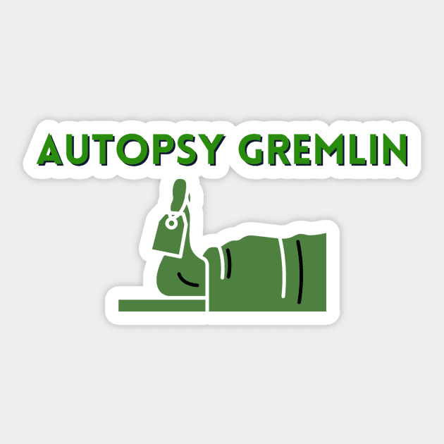 Autopsy Gremlin - NCIS Sticker by LukjanovArt